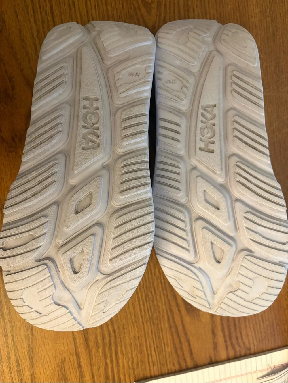 Hoka White Slip-On Slide Sandals